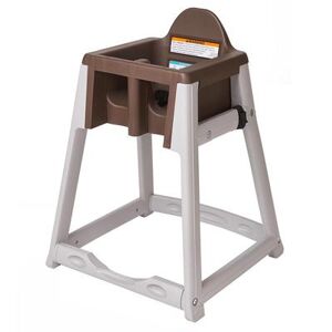 "Koala Kare KB977-09 27"" Plastic High Chair/Infant Seat Cradle w/ Waist Strap, Gray/Brown"