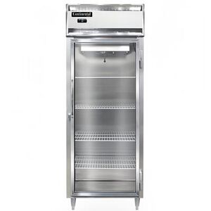 "Continental D1FENGD 28 1/2"" 1 Section Reach In Freezer, (1) Glass Door, 115v, Silver"