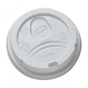 Dixie DL9540 Dome Lid for Dixie Hot Paper Cups - Plastic, White