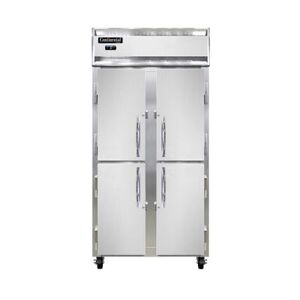 "Continental 2FSENHD 36 1/4"" 2 Section Reach In Freezer, (4) Solid Doors, 115v, Silver"