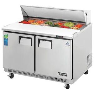 "Everest Refrigeration EPBNR2 47 1/2"" Sandwich/Salad Prep Table w/ Refrigerated Base, 115v, Stainless Steel"