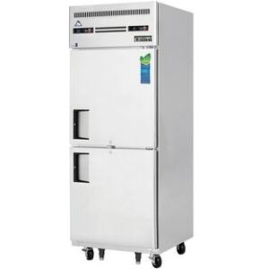 "Everest Refrigeration ESRFH2 29 1/4"" 1 Section Commercial Refrigerator Freezer - Solid Doors, Top Compressor, 115v, Silver"