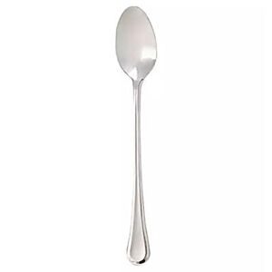 "Arcoroc FL618 7 1/4"" Iced Teaspoon with 18/0 Stainless Grade, Amber Pattern, 12/Case, Stainless Steel"