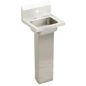 "Elkay CHSP17161 Pedestal Commercial Hand Sink w/ 12""L x 9 1/4""W x 6""D Bowl, Stainless Steel"