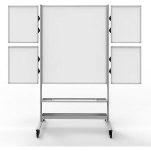 Luxor Furniture "Luxor COLLAB-STATION 40 2/5"" x 48 3/5"" Double Sided Mobile Whiteboard w/ (4) Small Attachable Whiteboards"