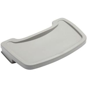 Rubbermaid FG781588PLAT Tray for Sturdy Chair Youth Seat, Platinum, Gray