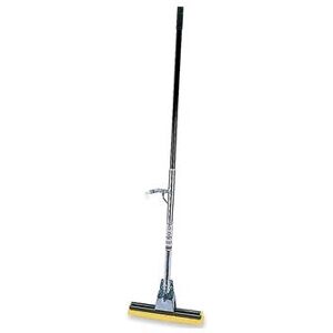 "Rubbermaid FG643500BRNZ 12"" Steel Roller Sponge Mop - Cellulose Head, Bronze, Front-Pull Lever"