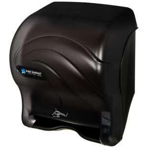 San Jamar T8490TBK Wall Mount Touchless Roll Paper Towel Dispenser - Plastic, Black Pearl