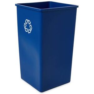 Rubbermaid FG395973BLUE 50 gal Multiple Material Recycle Bin - Indoor/Outdoor, Plastic, Square