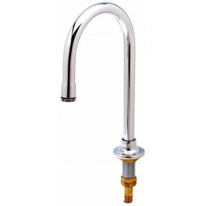 "T&S B-0520 Rigid Gooseneck Spout, Deck Mount, 10 1/4""High, 5 1/2"" Spread, Chrome"