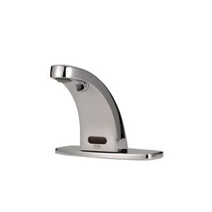 "Zurn Industries Z6936-CP4-L-TMV-1 AquaSense Deck Mount Battery Sensor Faucet w/ 1.0 gpm Aerator & Thermostatic Mixing Valve - 4"" Plate, Chrome"