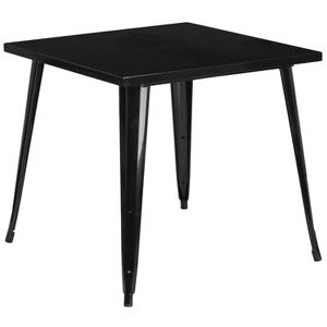 "Flash Furniture CH-51040-29-BK-GG 31 3/4"" Square Dining Height Table - Metal, Black"