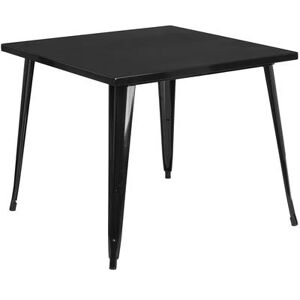 "Flash Furniture CH-51050-29-BK-GG 35 1/2"" Square Dining Height Table - Metal, Black"