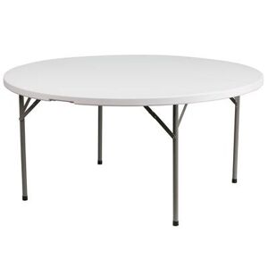 "Flash Furniture DAD-YCZ-1-GW-GG 60 3/4"" Round Folding Table w/ Granite White Plastic Top, 29 1/4""H"
