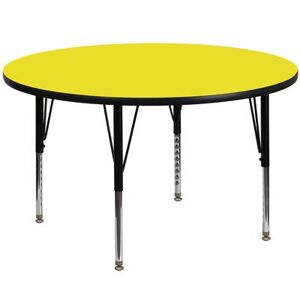 "Flash Furniture XU-A48-RND-YEL-H-P-GG 48"" Round Activity Table - Laminate Top, Yellow"