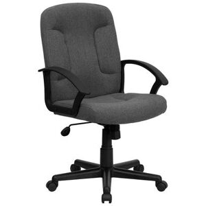 Flash Furniture GO-ST-6-GY-GG Swivel Office Chair w/ Mid Back - Gray Fabric Upholstery