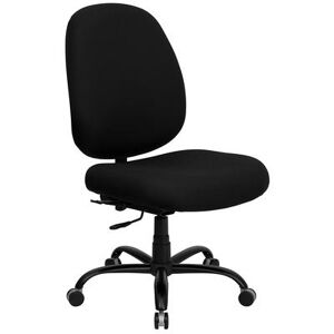 Flash Furniture WL-715MG-BK-GG Swivel Big & Tall Office Chair w/ High Back - Black Fabric Upholstery