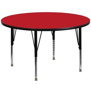 "Flash Furniture XU-A48-RND-RED-H-P-GG 48"" Round Activity Table - Laminate Top, Red"