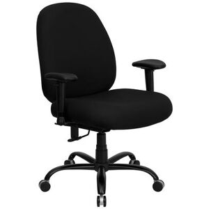 Flash Furniture WL-715MG-BK-A-GG Swivel Big & Tall Office Chair w/ High Back - Black Fabric Upholstery