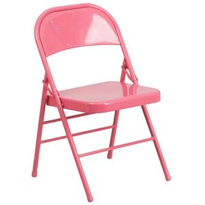 Flash Furniture HF3-PINK-GG Steel Folding Chair - Pink