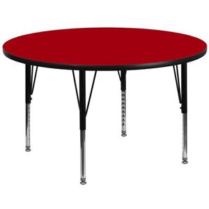 "Flash Furniture XU-A42-RND-RED-T-P-GG 42"" Round Activity Table - Laminate Top, Red"