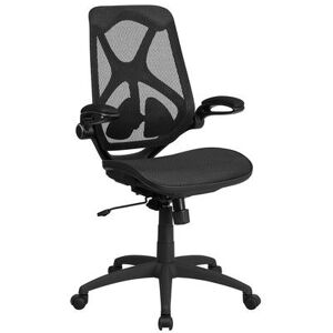 Flash Furniture HL-0013T-GG Swivel Office Chair w/ High Back - Black Mesh Back & Seat