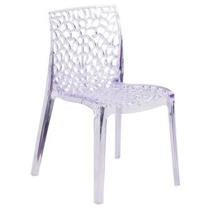 Flash Furniture FH-161-APC-GG Stacking Side Chair w/ Plain Back - Polycarbonate, Transparent Crystal, Vision Series
