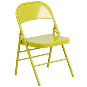 Flash Furniture HF3-CITRON-GG Steel Folding Chair - Citron