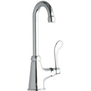 "Elkay LK535GN04T4 Deck Mount Pantry Faucet w/ 4"" Gooseneck Swing Spout & 4"" Wrist Blade Handles, Chrome"