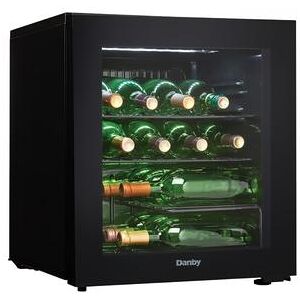 "Danby DWC018A1BDB 18"" 1 Section Commercial Wine Cooler w/ (1) Zone - 16 Bottle Capacity, 115v, Black"