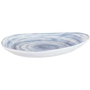 "Elite Global Solutions D1172OV-ND 11 1/4"" x 7 1/2"" Oval Melamine Dinner Plate - Navy, Blue"