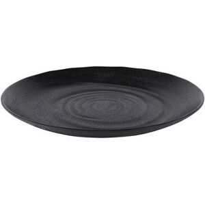 "Elite Global Solutions JW7009-B Zen 9 1/4"" Round Melamine Dinner Plate, Black, 6/Case"