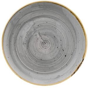 "Churchill SPGSEV101 10 1/4"" Round Stonecast Plate - Ceramic, Peppercorn Gray"