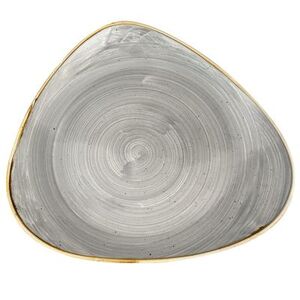 "Churchill SPGSTR121 12 1/4"" Triangular Stonecast Plate - Ceramic, Peppercorn Gray"