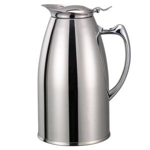 Service Ideas WP1CH 1 liter Pitcher w/ Double-Wall Insulation, Polished Stainless, Silver