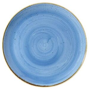 "Churchill SCFSEV101 10 1/4"" Round Stonecast Plate - Ceramic, Cornflower Blue"