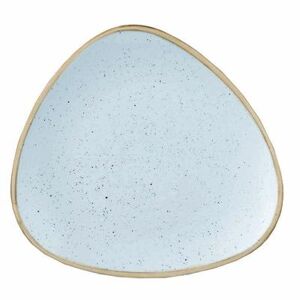 "Churchill SDESTR121 12 1/4"" Triangular Stonecast Plate - Ceramic, Duck Egg Blue"