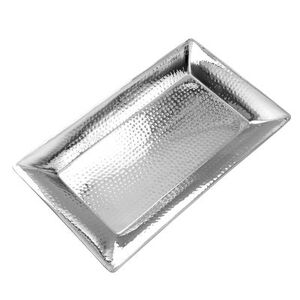 "American Metalcraft HMRT1322 Rectangular Tray, 22x13"", Hammered, Stainless, Stainless Steel"