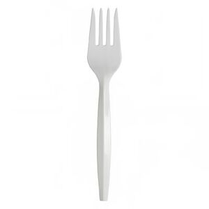 "Dixie PFM21 6"" Medium Weight Disposable Fork - Polypropylene, White"