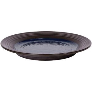 "Elite Global Solutions D897GM-LAP/CH 9"" Round Melamine Dinner Plate, Lapis/Chocolate, Brown"