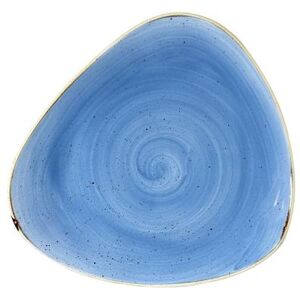 "Churchill SCFSTR121 12 1/4"" Triangular Stonecast Plate - Ceramic, Cornflower Blue"