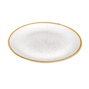 "Churchill SWHSEV101 10 1/4"" Round Stonecast Plate - Ceramic, Barley White"