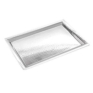 "American Metalcraft HMRT1611 Rectangular Tray, 16 5/8 x 11 1/4"", Hammered, Stainless, Stainless Steel"