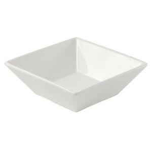 "10 Strawberry Street WTR-5SQFLRBWL Whittier 5 1/4"" Square Porcelain Bowl w/ 8 oz Capacity, White"