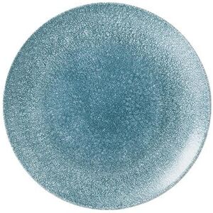 "Churchill RKTBEV111 11 1/4"" Round Raku Plate - Ceramic, Topaz Blue"