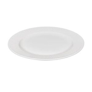 "Churchill WHBALP101 10 1/4"" Round Bamboo Plate - Ceramic, White"