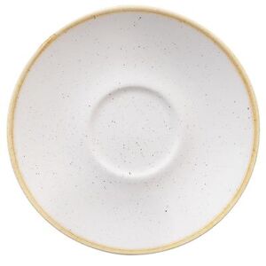 "Churchill SWHSCSS1 6 1/4"" Round Stonecast Saucer - Ceramic, Barley White"
