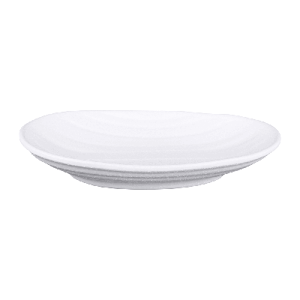 "Elite Global Solutions JW7307-W Zen 7 1/4"" x 4 1/2"" Oval Melamine Salad Plate - White, Coupe"