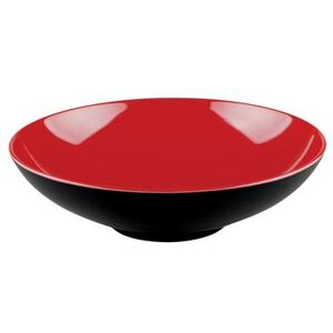 "Elite Global Solutions JW92T-BR Karma 44 oz Round Melamine Bowl, Black/Red, Red/Black, 9"" x 2 1/2"""