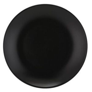 "10 Strawberry Street WM-4-BLK 7 3/4"" Round Wazee Matte Salad Plate - Stoneware, Black"